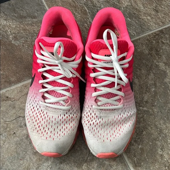 Nike Women's Air Max Pink and White Sneakers - Picture 2 of 2